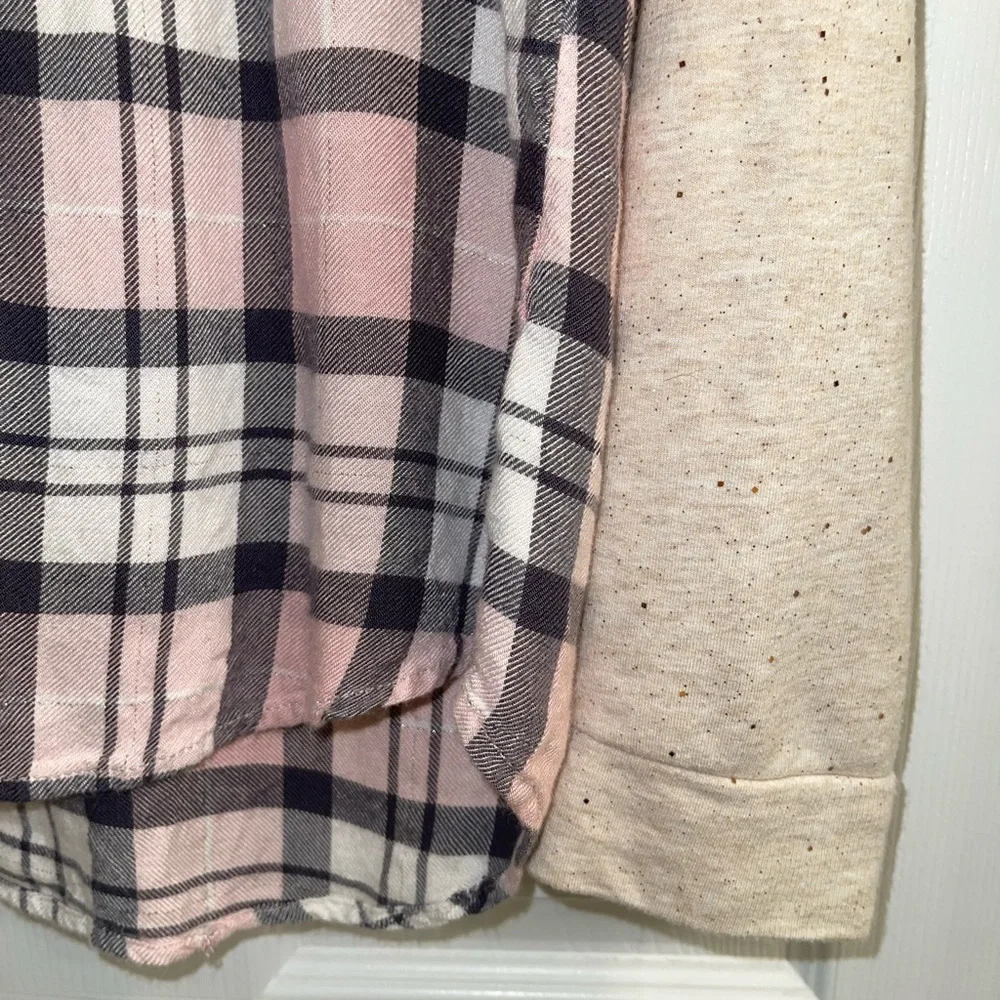 Justice plaid shirt with hood